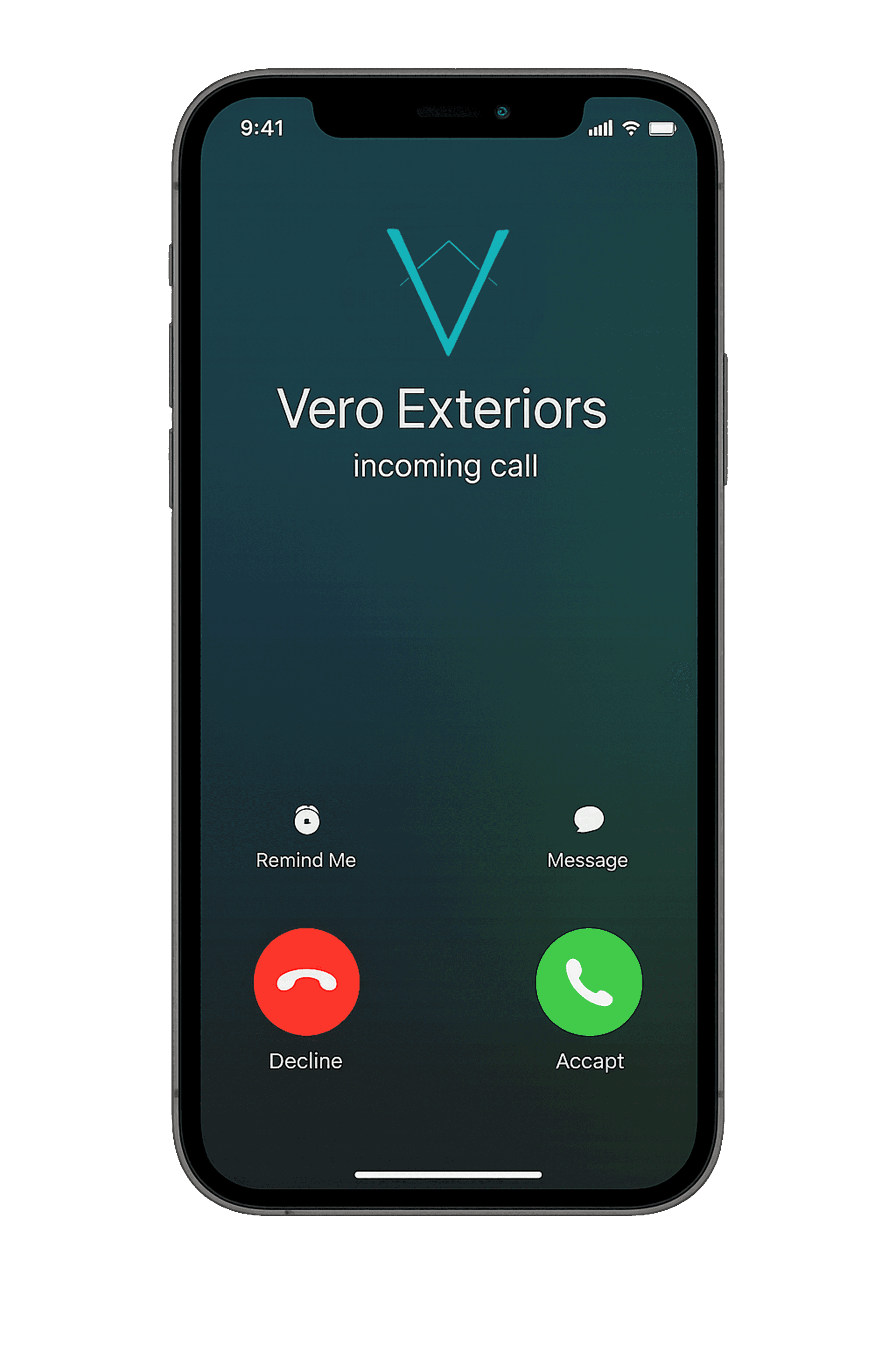 Vero Exteriors incoming call